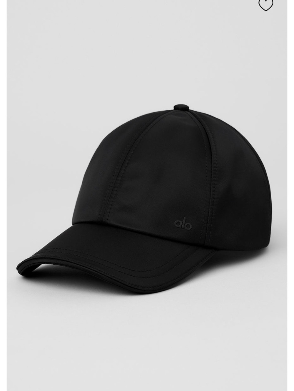 ALO Satin Off-Duty Cap- Black